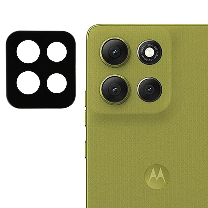 Folie Camera pentru Motorola Moto G86, D40, Sticla securizata, Black
