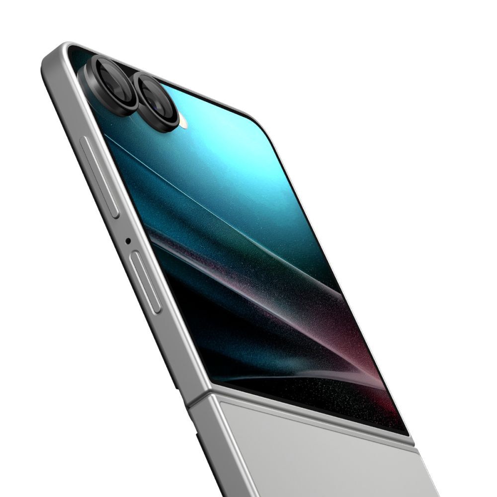 Folie Camera pentru Samsung Galaxy Z Flip7 set 2, Glas.tR Optik EZ Fit Pro HD, R51, Sticla securizata, Black