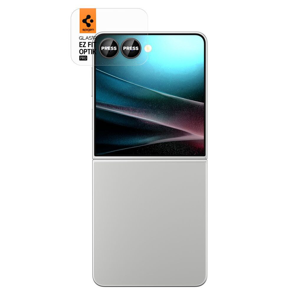 Folie Camera pentru Samsung Galaxy Z Flip7 set 2, Glas.tR Optik EZ Fit Pro HD, R51, Sticla securizata, Black