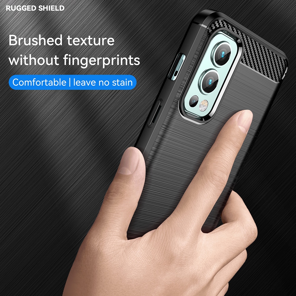 Husa de protectie compatibila cu OnePlus Nord 2, Functie anti-alunecare, TPU, Negru