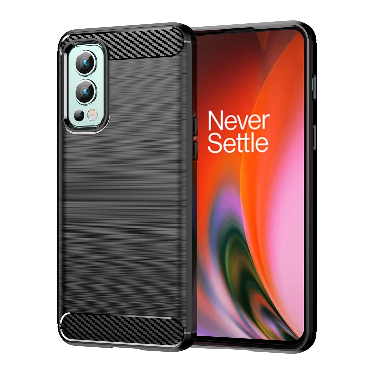 Husa de protectie compatibila cu OnePlus Nord 2, Functie anti-alunecare, TPU, Negru