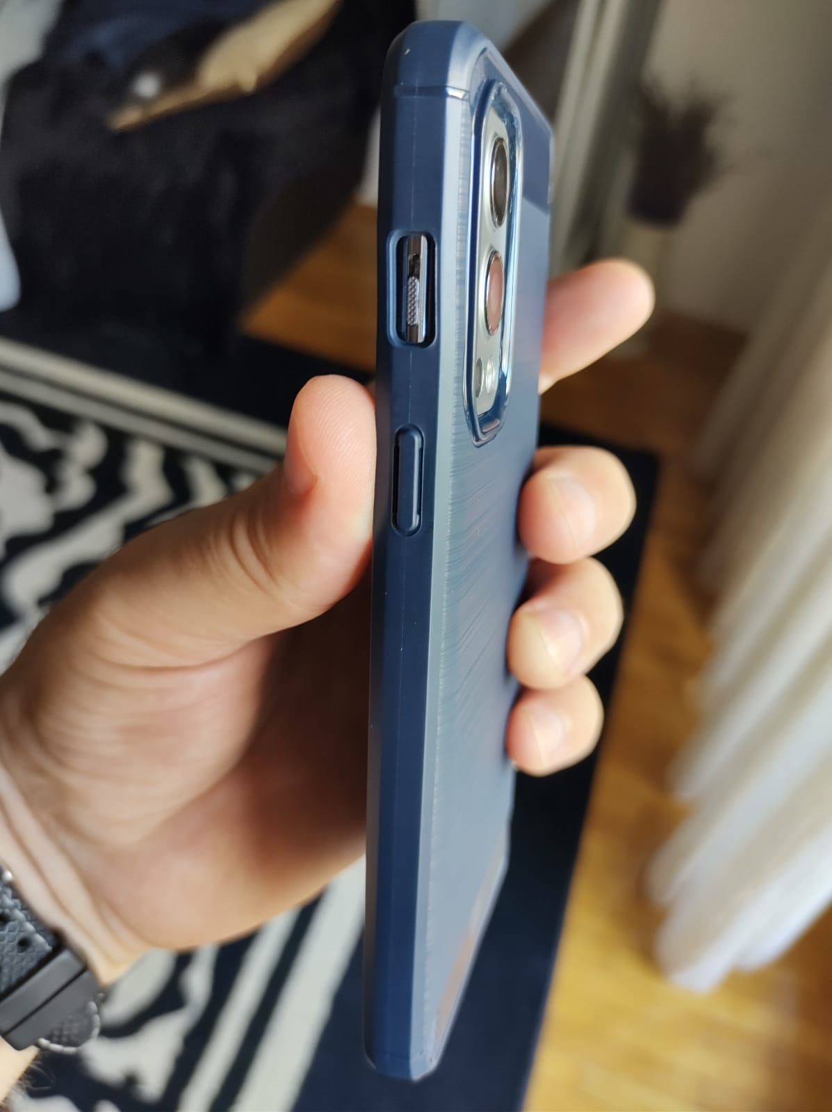 Husa de protectie compatibila cu OnePlus Nord 2, Functie anti-alunecare, TPU, Negru