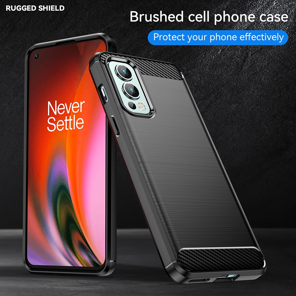 Husa de protectie compatibila cu OnePlus Nord 2, Functie anti-alunecare, TPU, Negru