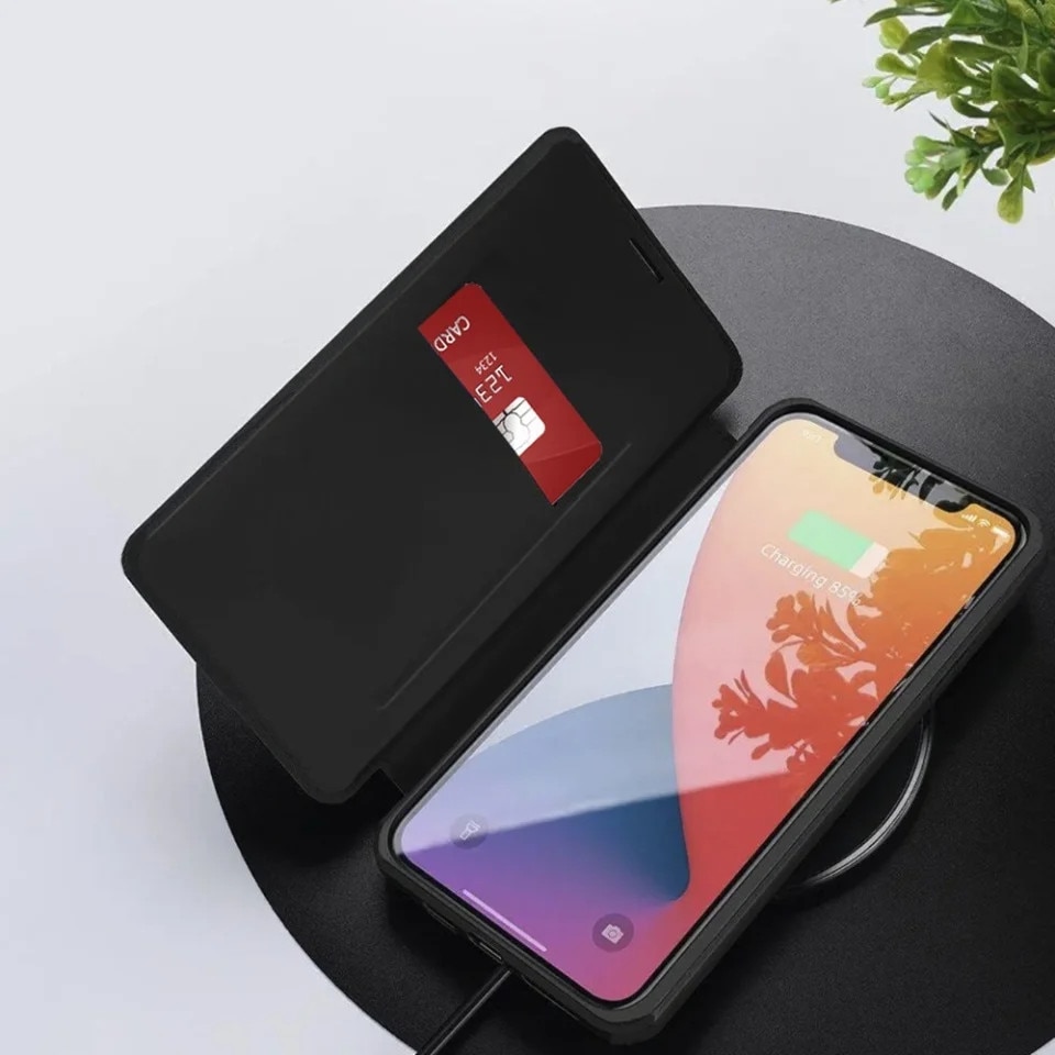 Husa pentru Motorola Moto G15 / Moto G15 Power, SKYDDAR INNOVATION, Magskin Book, tip Carte cu Portofel Interior, set cu sticker, Negru