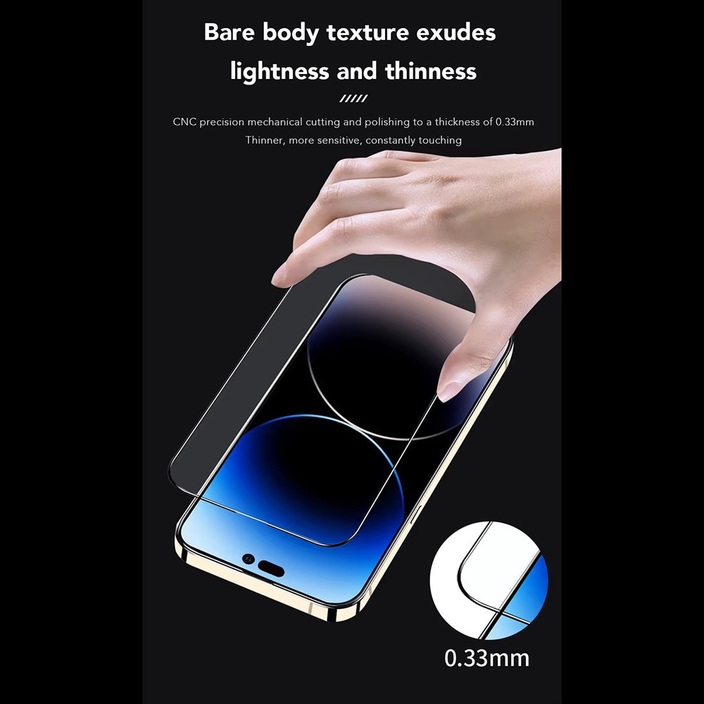 Folie pentru iPhone 16, L88, Sticla securizata, Black