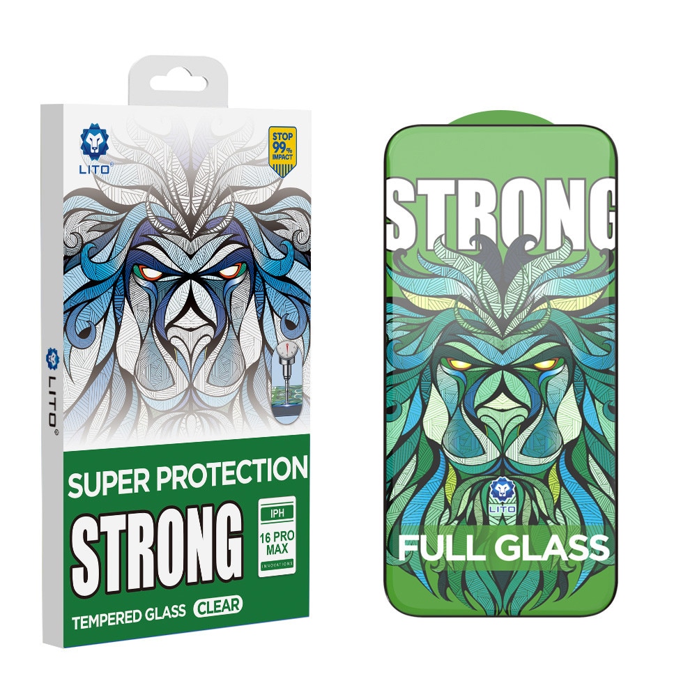 Folie pentru iPhone 17 Pro, D+ Max Strong, V82, Sticla securizata, Black