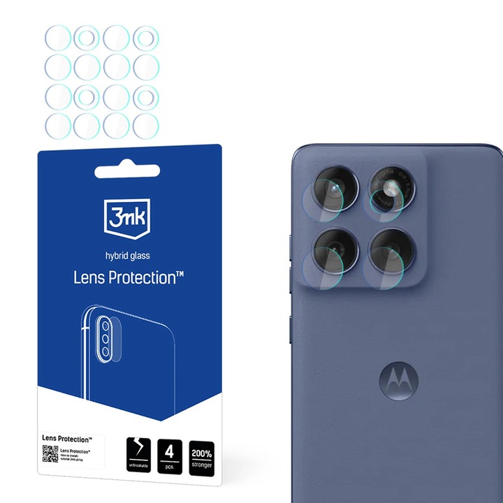 Folie pentru Motorola Edge 60 Fusion set 4, Lens Protection, F66, Sticla, Clear