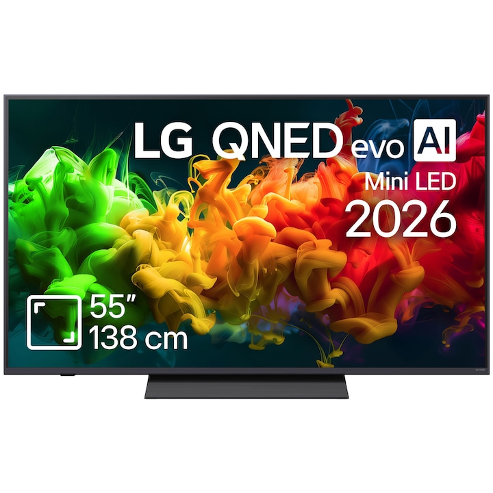 Televizor QNED Mini LED LG 139 cm 55" 55QNED8EB3B, Ultra HD 4K, Smart TV, WiFi, CI