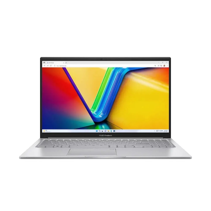 Laptop Asus Vivobook 15 X1504VA-NJ733, X1504VA-NJ733, 15.6", Intel Core i3-1315U (6-core), Intel UHD Graphics, 8GB (4GB la bord + 4GB) DDR4, argintiu