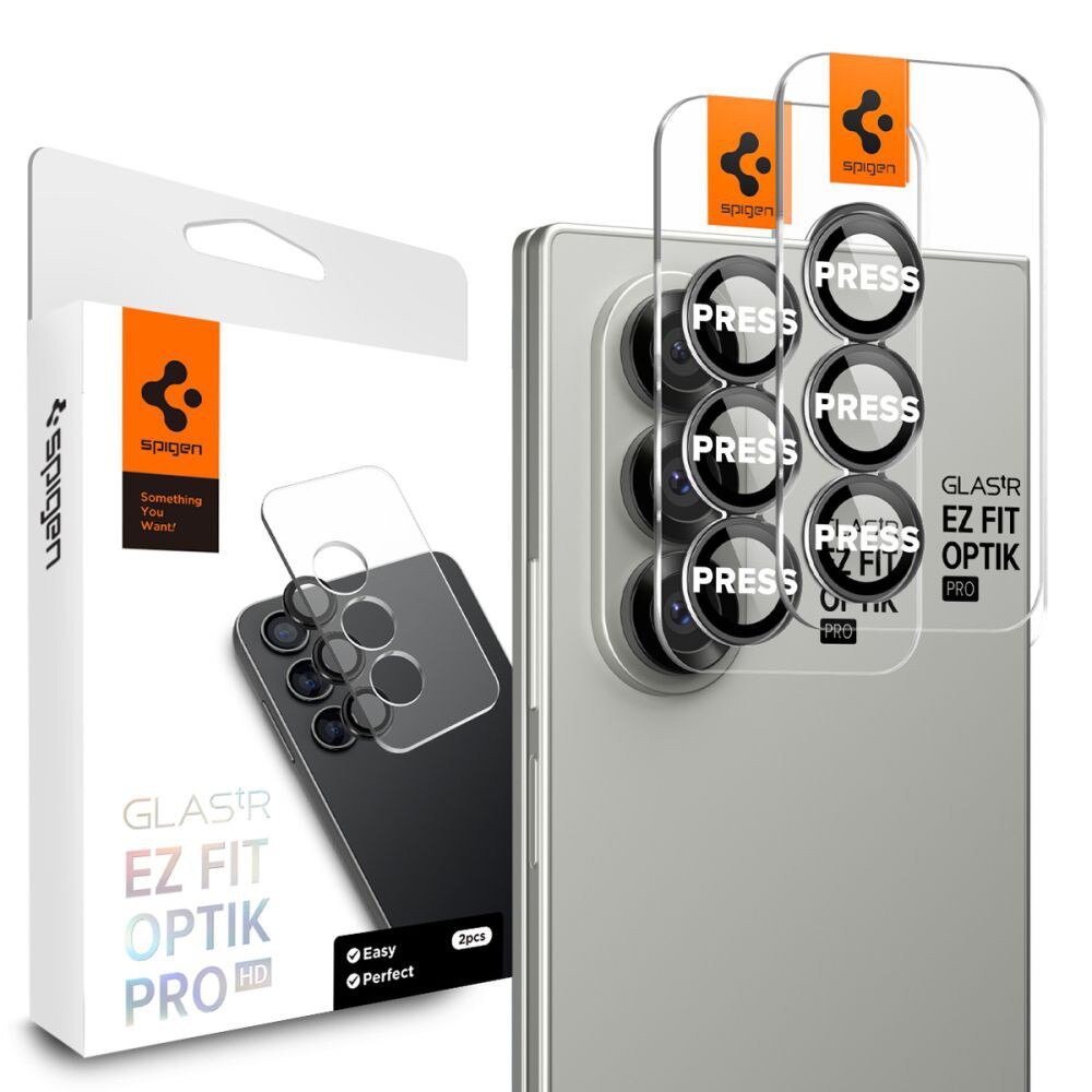 Folie Camera pentru Samsung Galaxy Z Fold7 set 2, Glas.tR Optik EZ Fit Pro HD, R52, Sticla securizata, Black