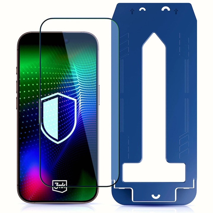 Folie pentru iPhone 17 Air, Hardy Ultra Glass, A5, Sticla securizata, Black