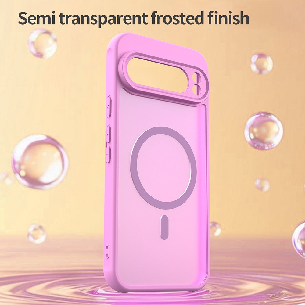 Husa pentru Google Pixel 10 Pro XL, SKYDDAR INNOVATION, HaloFrost MagSafe II, Antisoc, set cu sticker, Roz