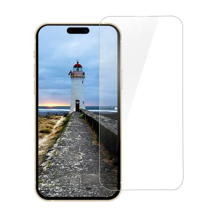 Folie pentru iPhone 16 Pro set 10, 3D 1X Reinforced Curved Screen Protector, W69, Sticla securizata, Clear