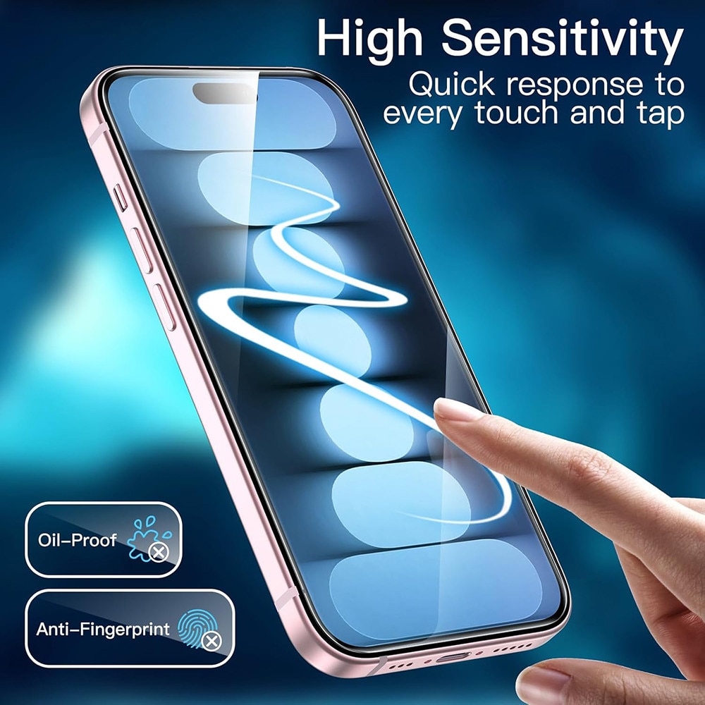 Folie pentru iPhone 16 Pro set 10, 3D 1X Reinforced Curved Screen Protector, W69, Sticla securizata, Clear