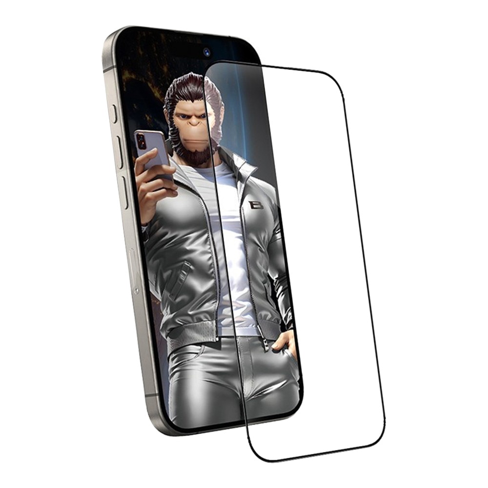 Folie pentru iPhone 14 Pro, R69, Sticla securizata, Black