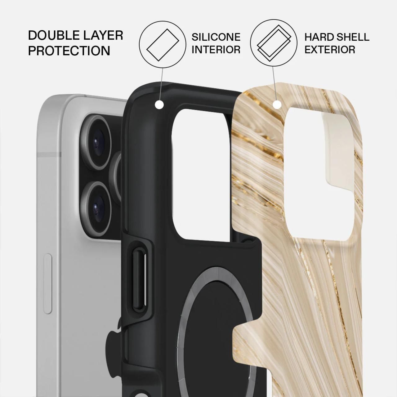 Husa Burga Dual Layer Magsafe Full Glam compatibila cu iPhone 17 Pro Max