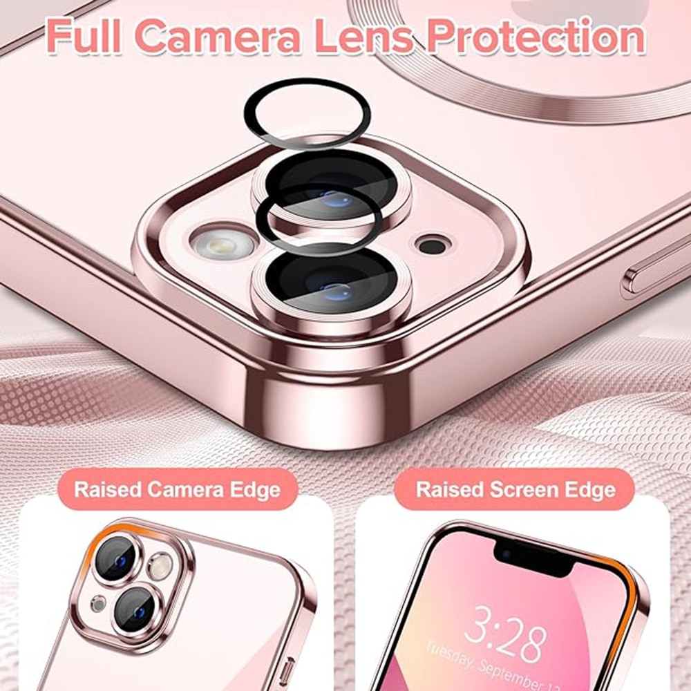 Husa MagSafe pentru iPhone 13, Accesorio Luxury Crystal, Pink