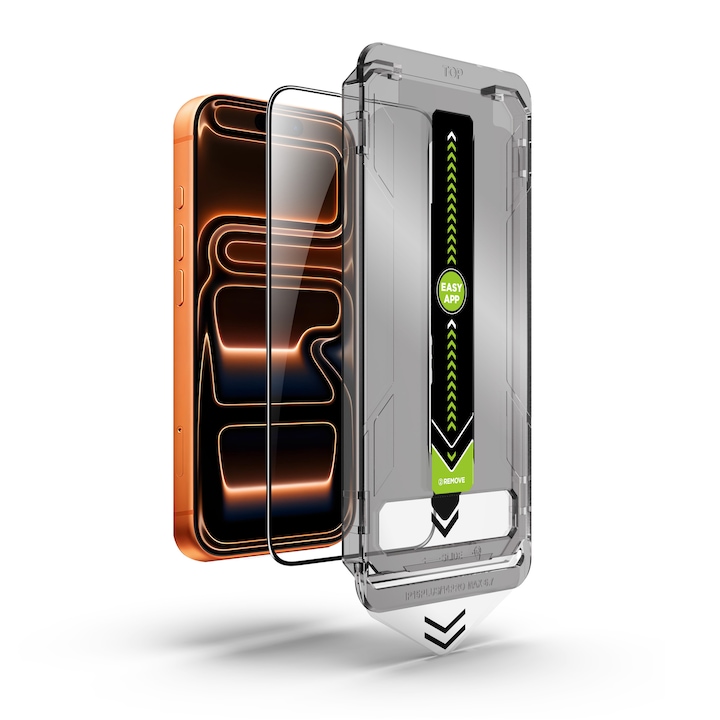 Folie protectie ecran sticla temperata compatibila cu iPhone 17 Pro Max transparent 6.9 inch kit instalare