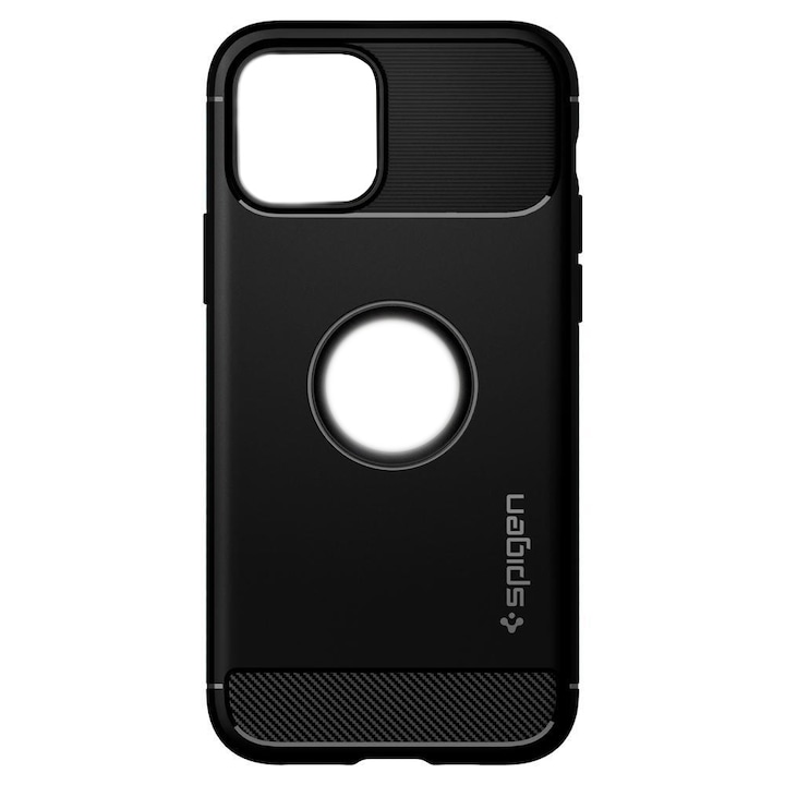 Husa de protectie Spigen Rugged Armor compatibil cu Iphone 12 / 12 Pro, Matte Black
