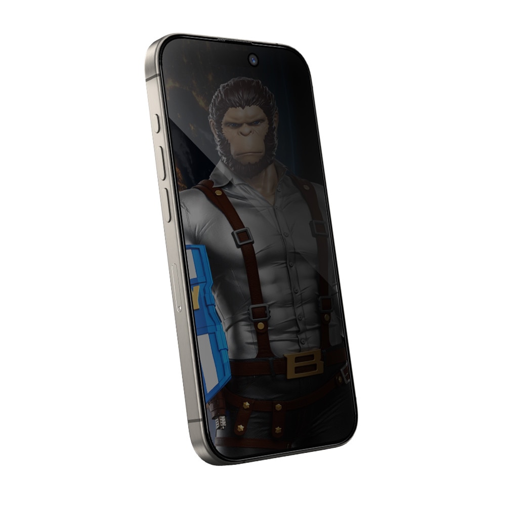 Folie de protectie Ecran Privacy Blueo Anti-Peep pentru Apple iPhone 15 Pro, Sticla Securizata, Full Glue