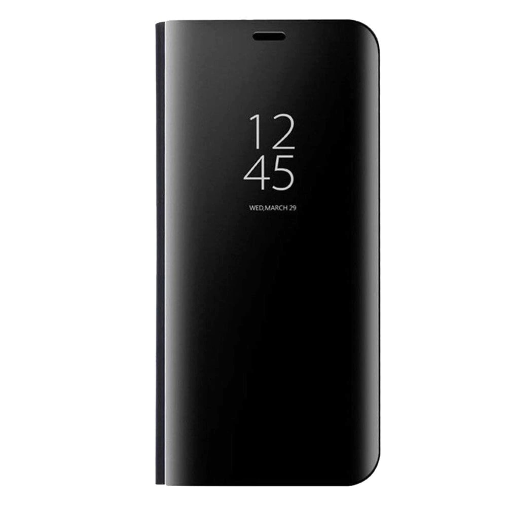 Husa Carte Clear View compatibil cu Xiaomi MI 10T Lite, Functie Stand, Negru