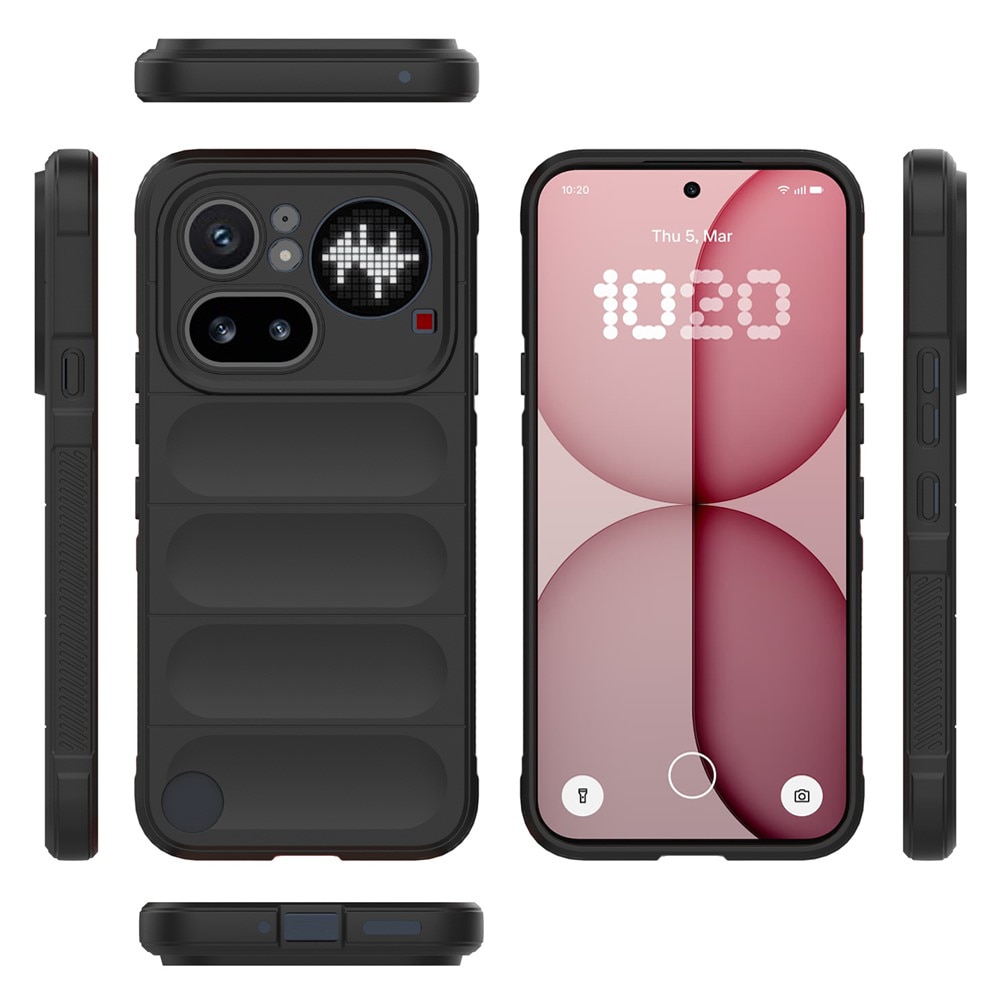 Husa pentru Nothing Phone (4a) Pro Liquid Silicone, Microfibre Lining, Non-Slip Airbag Design, negru