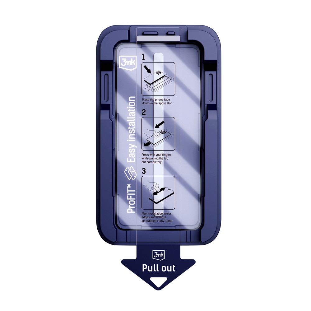 Folie sticla securizata 3mk HardGlass Max, Set instalare inclus, compatibila cu iPhone 17 Pro, Negru
