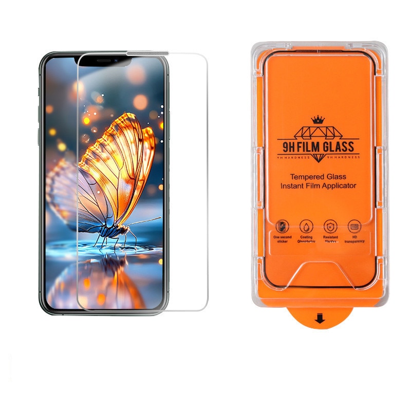 Folie protectie telefon, set 2 buc, sticla temperata, transparenta, rezistenta la zgarieturi, protectie completa, compatibile cu iPhone 16 Pro Max
