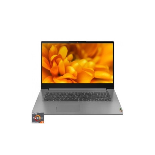 Laptop Lenovo 17.3'' IdeaPad 3 17ALC6, FHD IPS, Procesor AMD Ryzen™ 7 5700U (8M Cache, up to 4.3 GHz), 8 cores, 32GB DDR4, 500 GB SSD, AMD Radeon, No OS, Arctic Grey