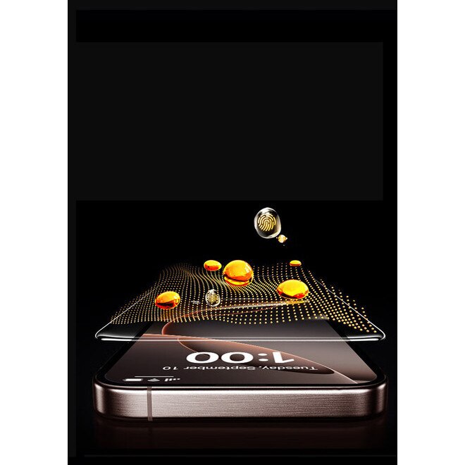 Set 2 folii de protectie pentru iPhone 15 Pro Max, sticla temperata, protectie pentru confidentialitate, rezistent la zgarieturi