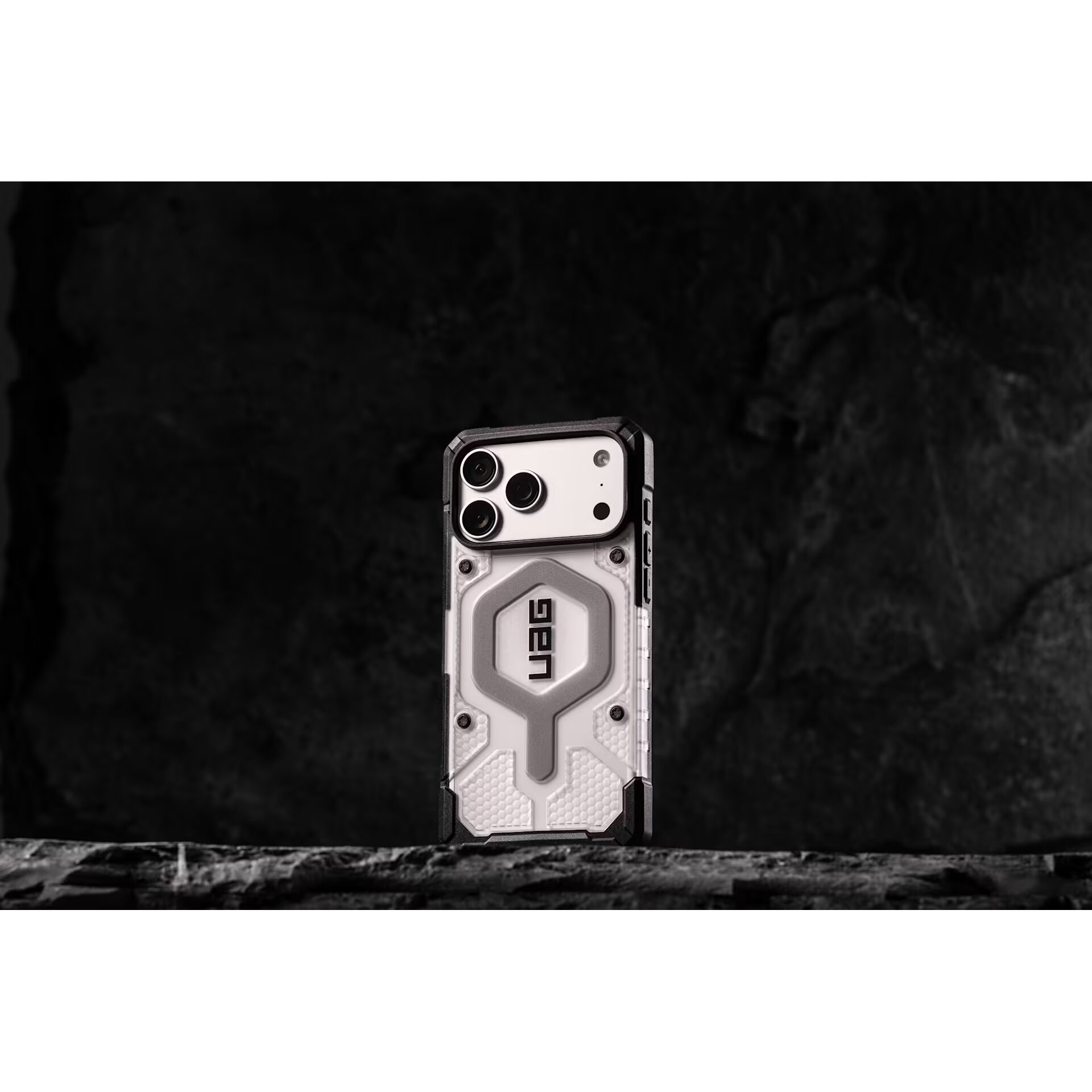 Husa de protectie UAG Pathfinder Clear MagSafe pentru iPhone 17 Pro Max, Ash/Black