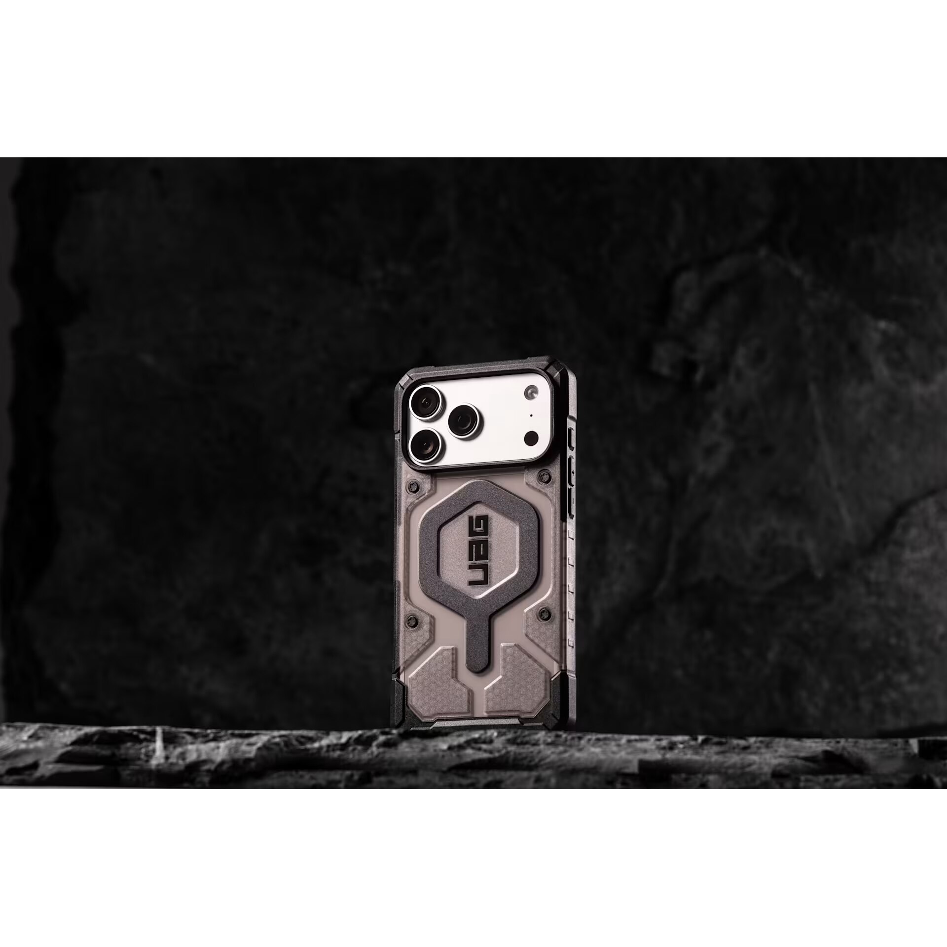 Husa de protectie UAG Pathfinder Clear MagSafe pentru iPhone 17 Pro Max, Ash/Black