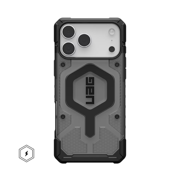 Husa de protectie UAG Pathfinder Clear MagSafe pentru iPhone 17 Pro Max, Ash/Black