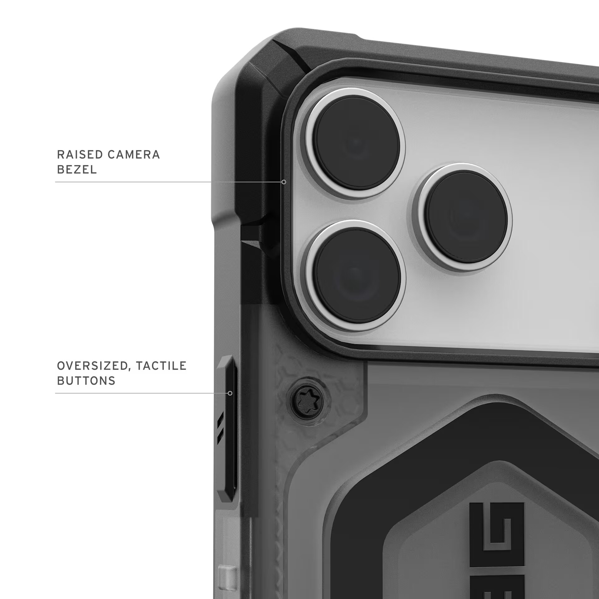 Husa de protectie UAG Pathfinder Clear MagSafe pentru iPhone 17 Pro Max, Ash/Black