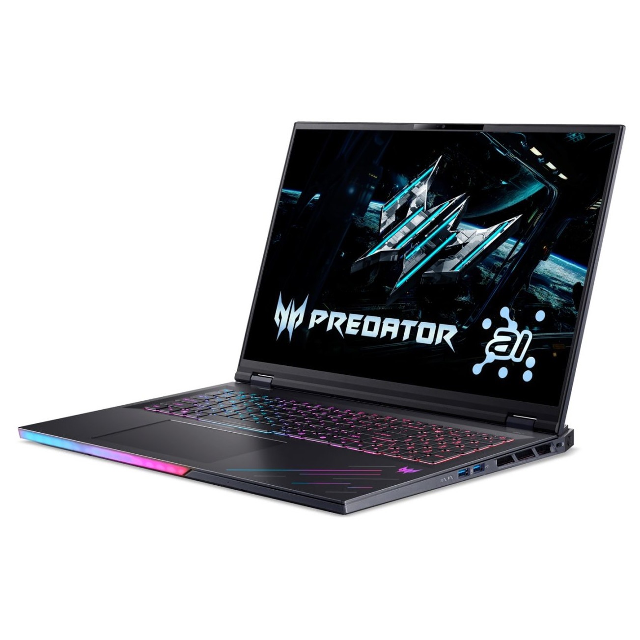 Laptop Acer Predator Helios 18 AI PH18-73-96HZ NH.QVYEX.003, 18 inch 2560 x 1600, Intel Core Ultra 9 275HX 24 C / 24 T, 2.7 GHz - 5.4 GHz, 40 MB cache, 28 W, 32 GB DDR5, 2 TB SSD, Nvidia GeForce RTX 5080, Windows 11 Pro, Negru