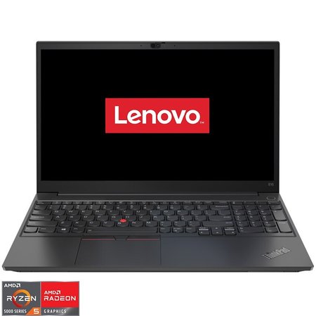 Laptop Lenovo ThinkPad E15 Gen 3 cu procesor AMD Ryzen 5 5500U, 15.6", Full HD, 16GB, 512GB SSD, AMD Radeon Graphics, NO OS, Black