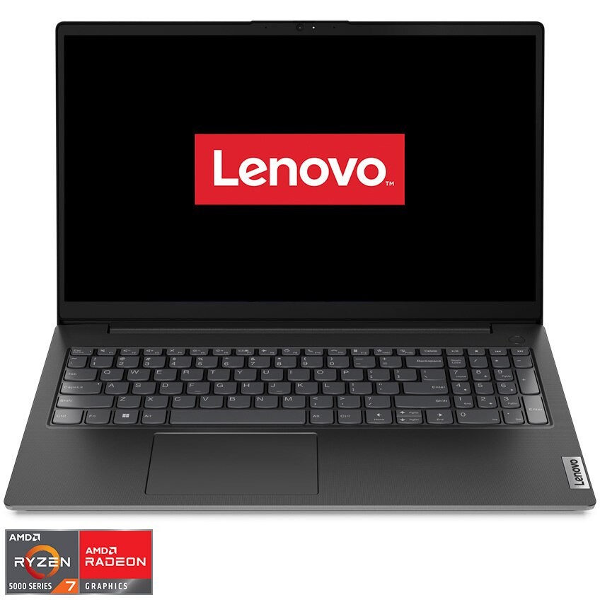 Laptop Lenovo V15 G3 ABA cu procesor AMD Ryzen™ 7 5825U pana la 4.5 GHz, 15.6", Full HD, 16GB DDR4, 512GB SSD, AMD Radeon™ Graphics, No OS, Business Black