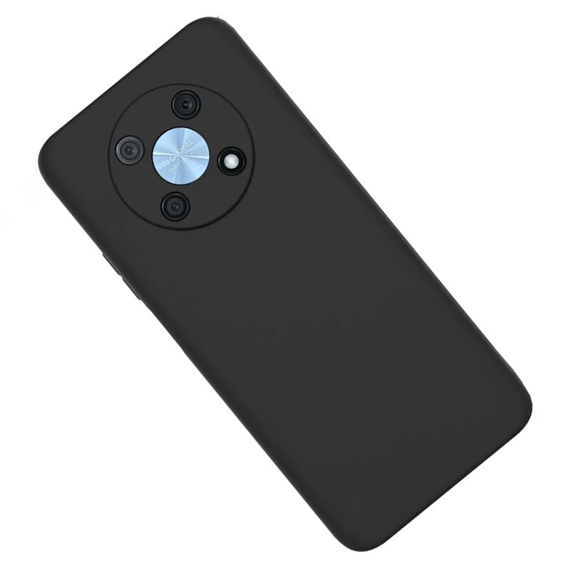 Husa de protectie compatibila cu Huawei Nova Y90, Silicon cu microfibra, Soft touch, Shock Resistance, Protectie camera, Negru