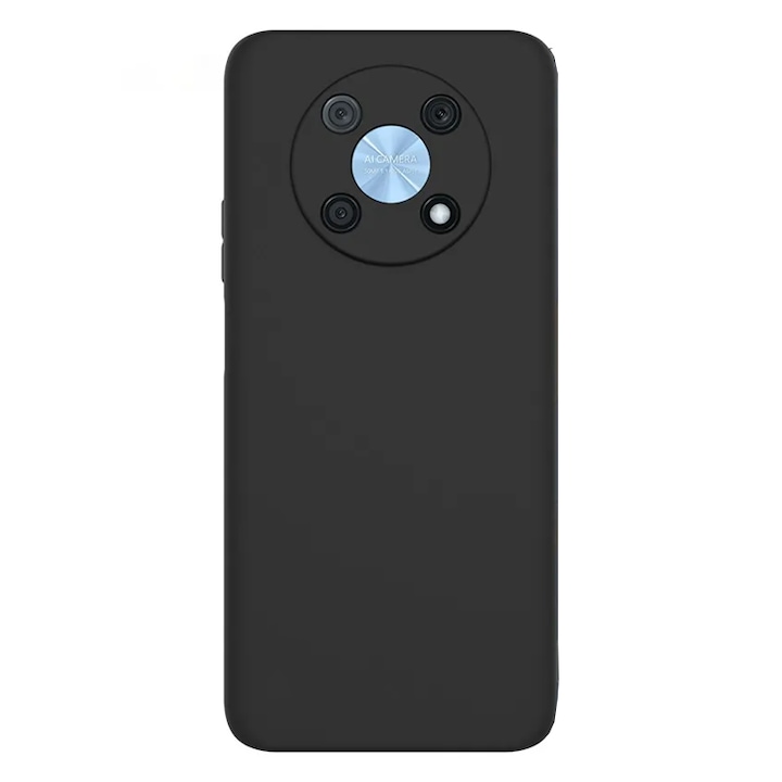 Husa de protectie compatibila cu Huawei Nova Y90, Silicon cu microfibra, Soft touch, Shock Resistance, Protectie camera, Negru