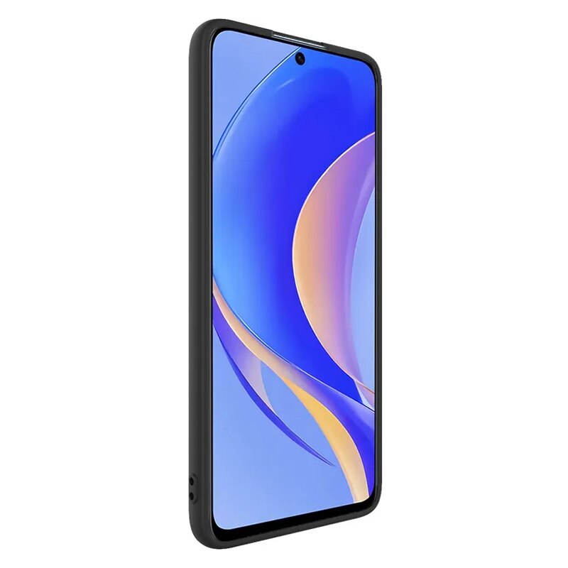 Husa de protectie compatibila cu Huawei Nova Y90, Silicon cu microfibra, Soft touch, Shock Resistance, Protectie camera, Negru