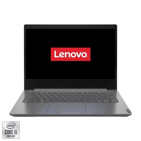 Laptop ultraportabil Lenovo V14 IIL cu procesor Intel Core i5-1035G1 pana la 3.60 GHz, 14", HD, 8GB, 256GB SSD, Intel UHD Graphics, Iron Grey, Free DOS