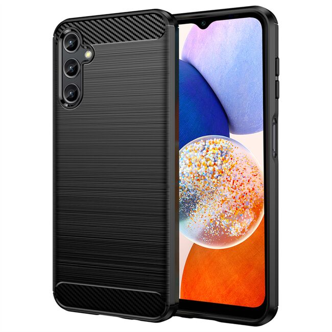 Husa de protectie compatibila cu Samsung Galaxy A15 4G/A15 5G, Carbon, Negru