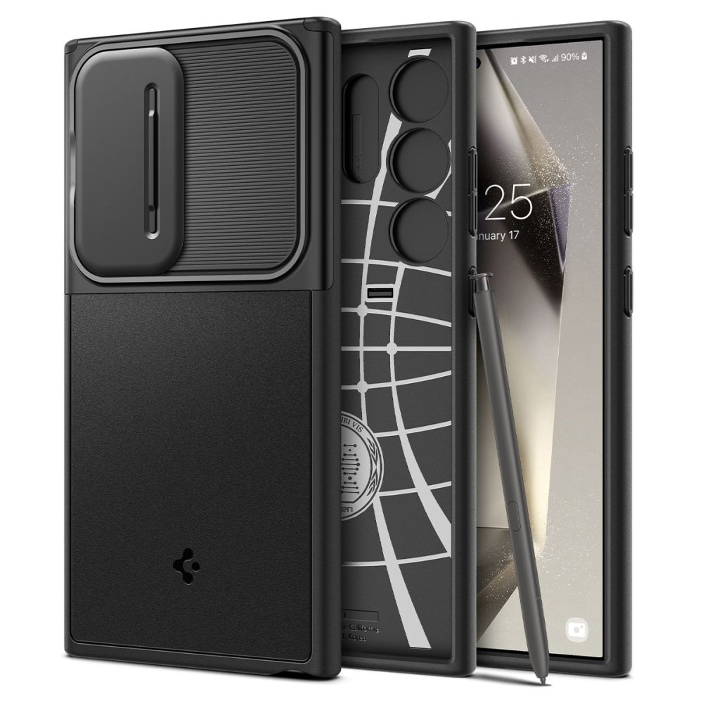 Carcasa Spigen Optik Armor compatibila cu Samsung Galaxy S24 Ultra Black