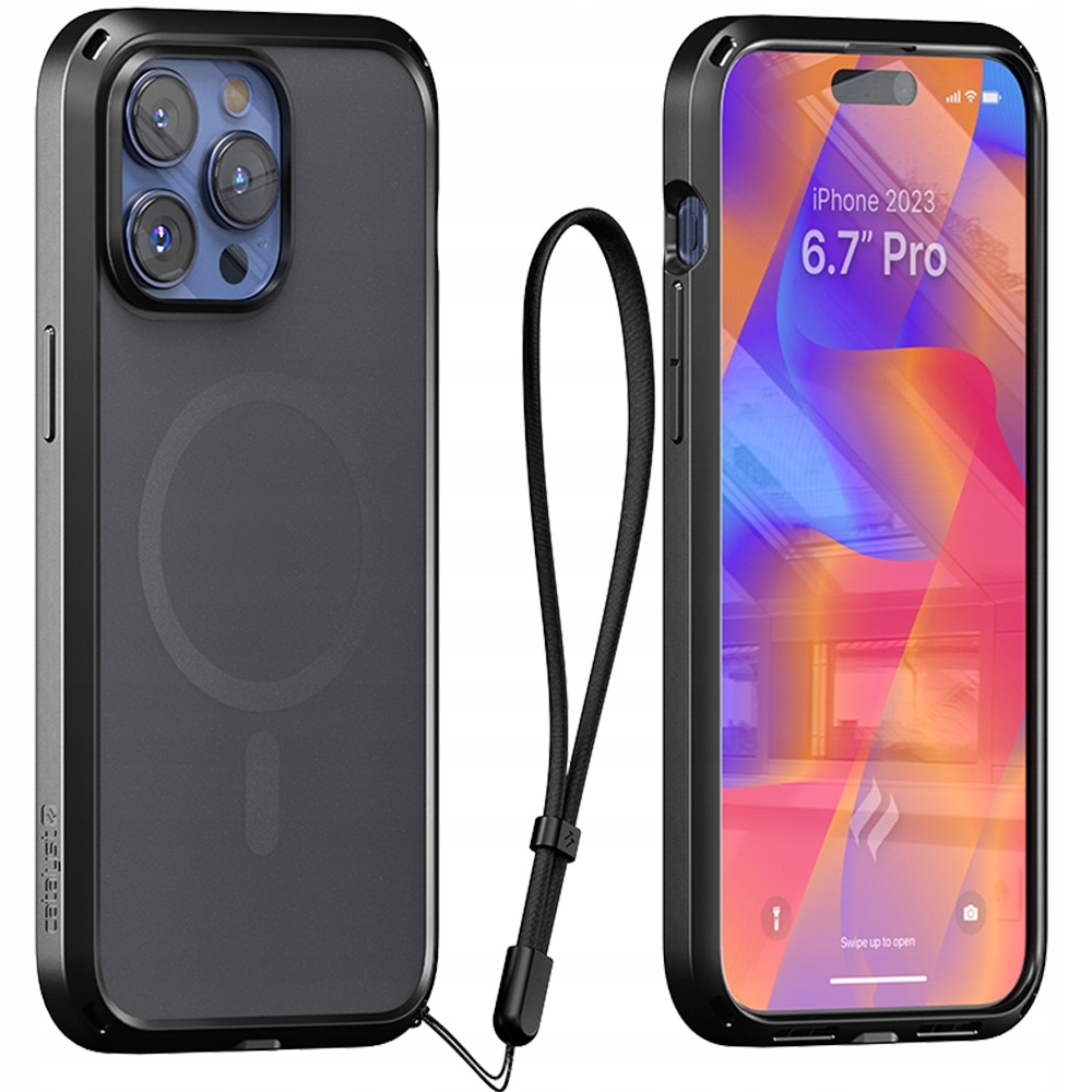 Husa de protectie compatibila cu iPhone 15 Pro, Catalyst, Policarbonat, Negru
