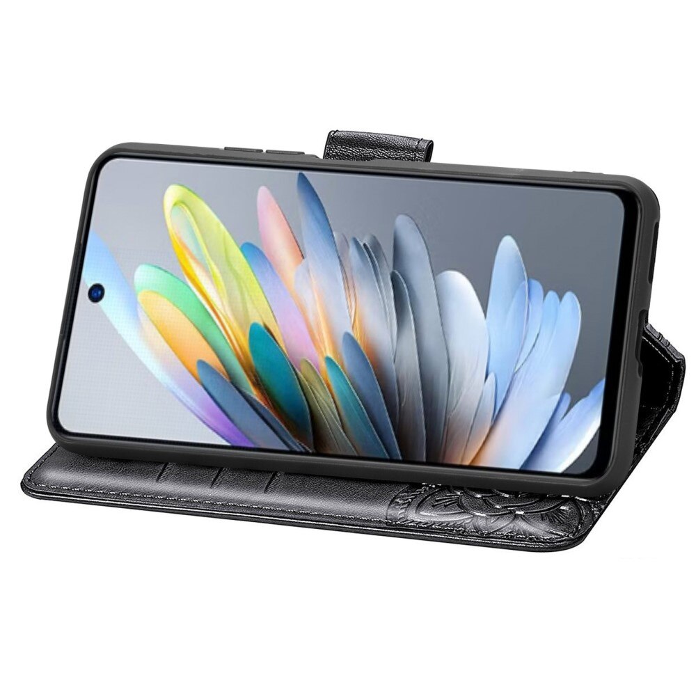Husa Flip pentru Motorola Moto G15 / Motorola Moto G15 Power, Butterfly, Neagra