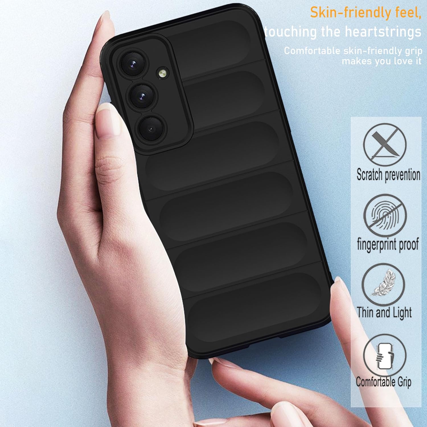 Husa pentru Samsung Galaxy A55 5G Liquid Silicone Microfibre Lining Non-Slip Airbag Design mov