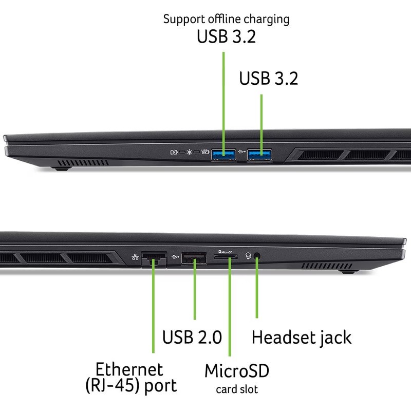 Laptop Acer Gaming 16'' Nitro 16S AI AN16S-61, WUXGA IPS 180Hz, Procesor AMD Ryzen™ Al 7 350 (16M Cache, up to 5.0 GHz), 16GB DDR5, 1TB SSD, GeForce RTX 5060 8GB, No OS, Obsidian Black