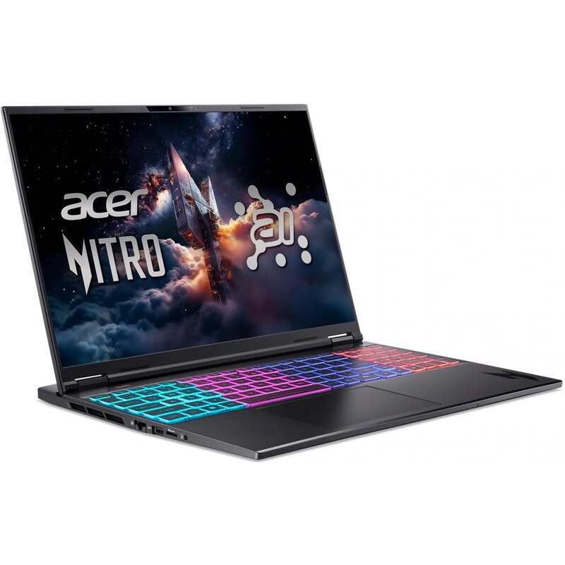 Laptop Acer Gaming 16'' Nitro 16S AI AN16S-61, WUXGA IPS 180Hz, Procesor AMD Ryzen™ Al 7 350 (16M Cache, up to 5.0 GHz), 16GB DDR5, 1TB SSD, GeForce RTX 5060 8GB, No OS, Obsidian Black
