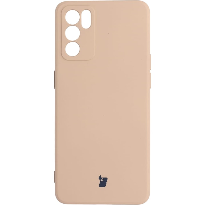 Husa telefon, Bizon, Silicon, Oppo Reno 6 5G, Roz