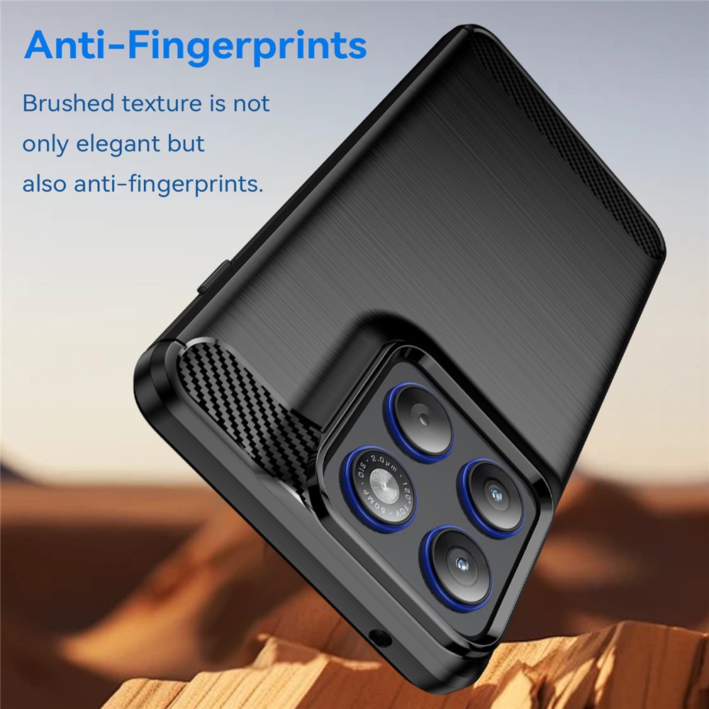 Husa pentru Motorola Edge 70 Carbon Liquid Silicone, negru